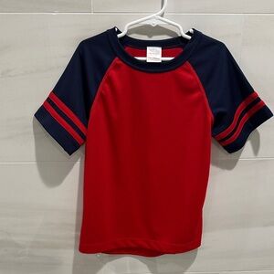 Hanna Andersson Red Tee with Navy Trim